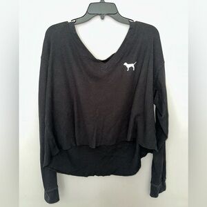 Pink VS women’s black long sleeve top